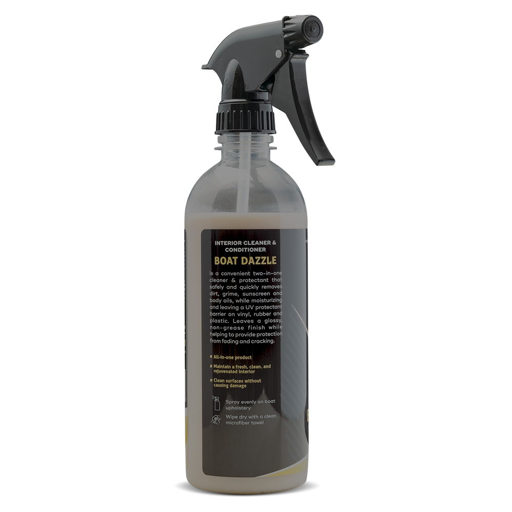Boat Dazzle | Banana Cream Pie Scent | Interior Cleaner & Conditioner 16oz Bottle By Swags Sauce Two In One Product Cl Boat Dazzle | Banana Cream Pie Scent | Interior Cleaner & Conditioner 16oz Bottle By Swags Sauce Two In One Product Cl